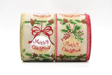 Рождественская лента с дизайном омелы